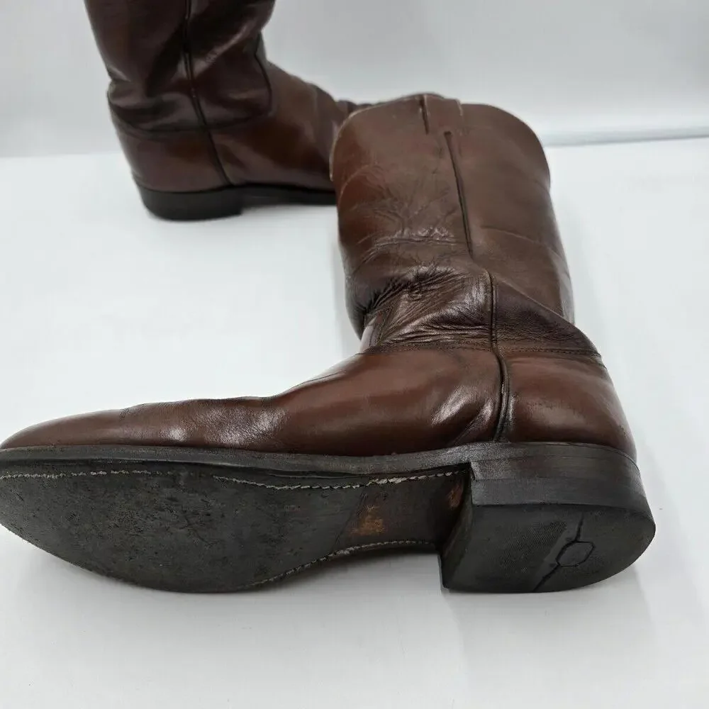 Justin Boots Men Style 3032‎ Size 8D Brown Registered No. 60752